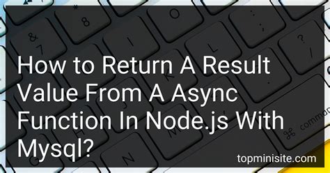 node js mysql query return result